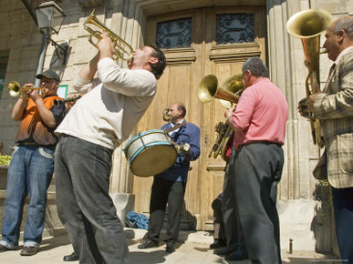 Vagabontu, A Traveling Romani Brass Band, on a Market Day in Provence, France